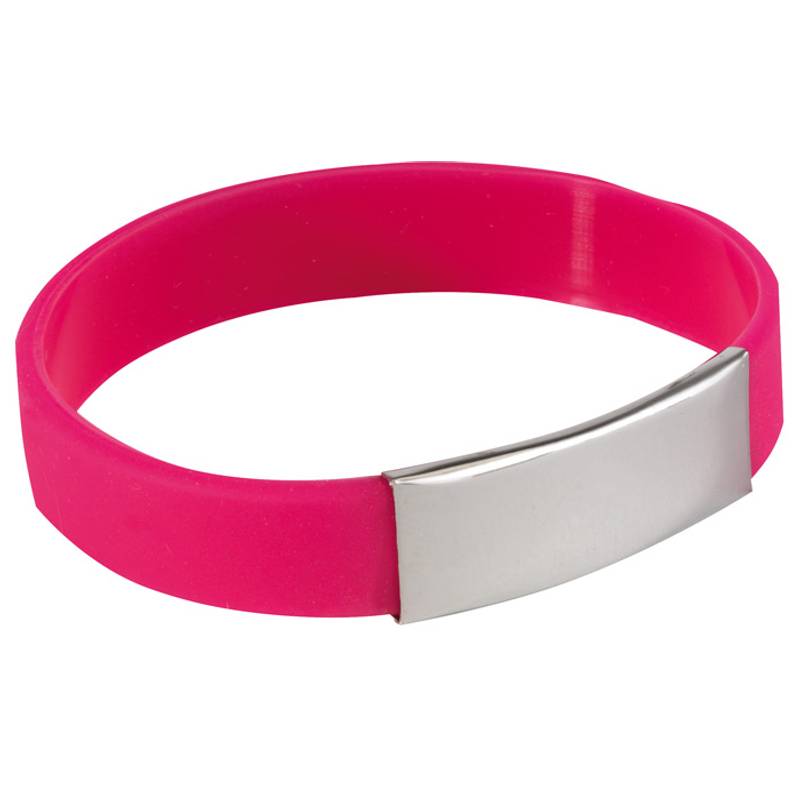 BELATRIX silikónový náramok s miestom pre logo, ružová BELATRIX silikónový náramok s miestom pre logo, ružová